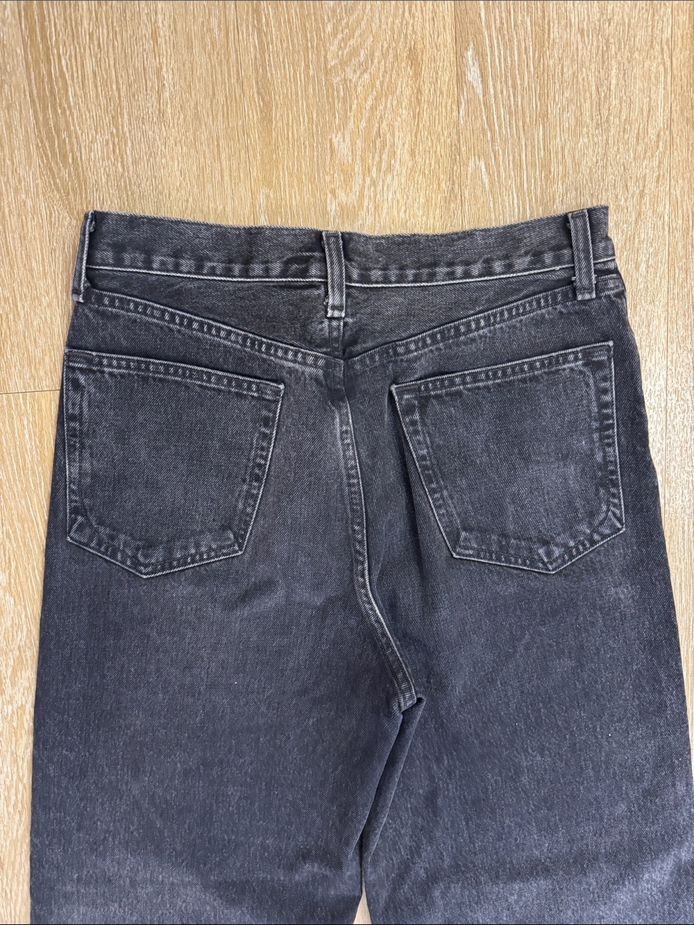 rag & bone Wide-Leg Jean High-Rise Denim Jeans Washed Black Size 27 - Picture 5 of 8